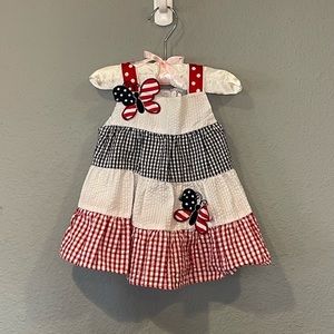 Rare Editions Red and Black Gingham Dress
